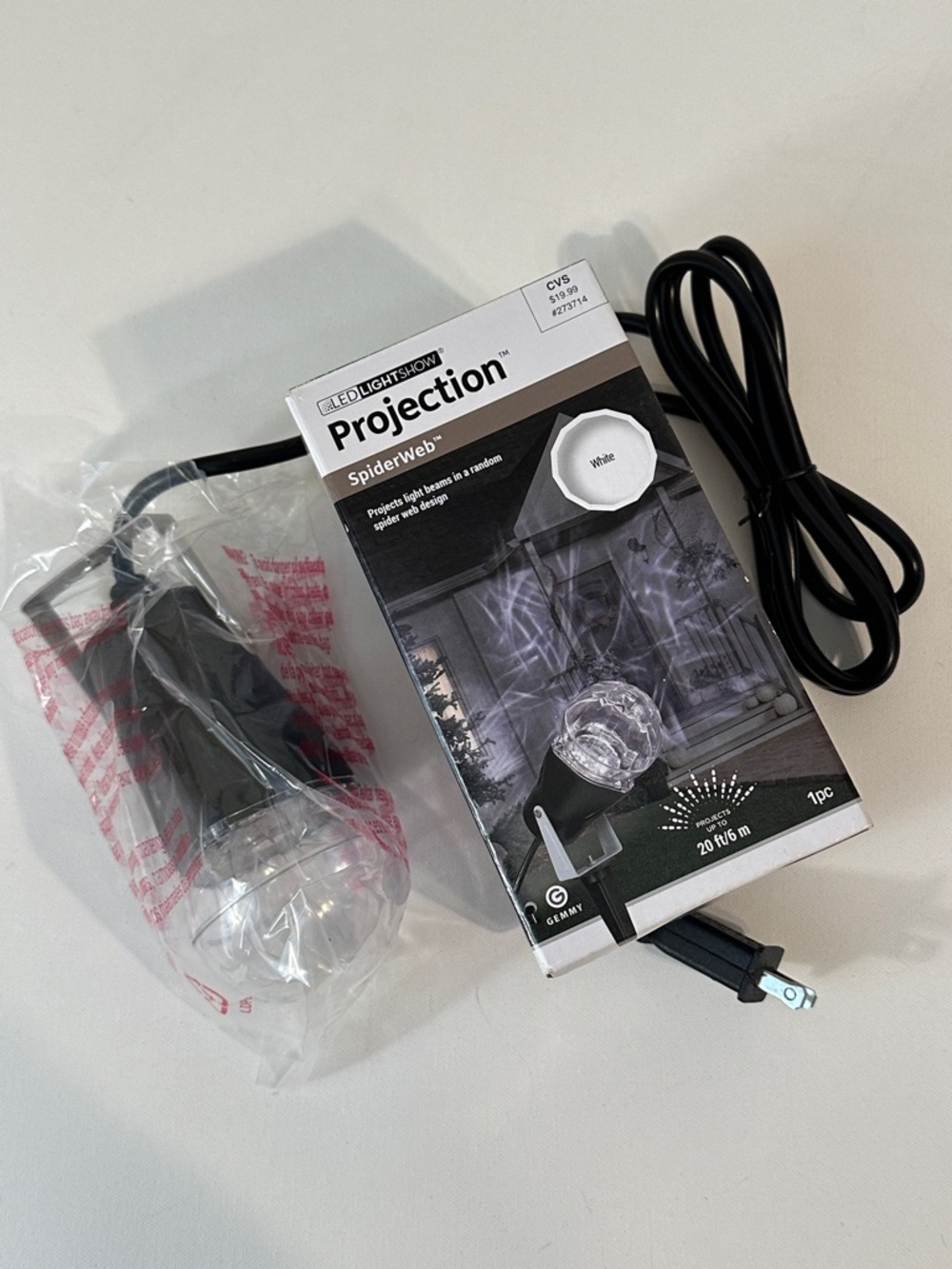 NEW - HALLOWEEN SPIDERWEB / COBWEB LED LIGHT SHOW PROJECTION